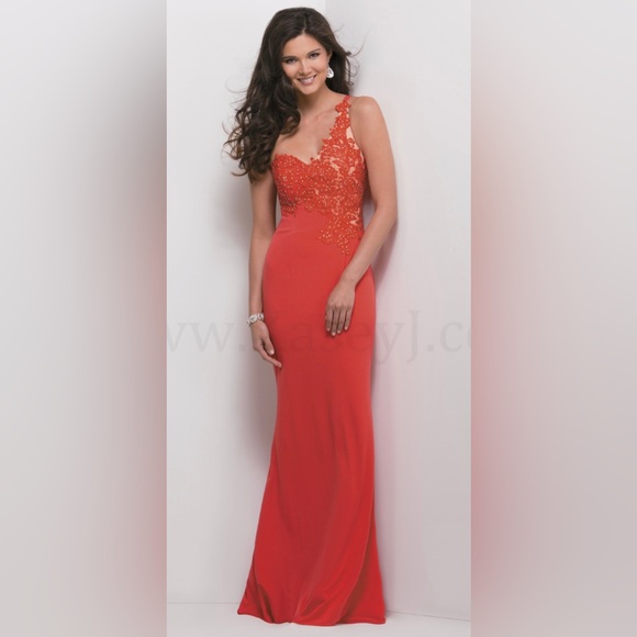 NWT Kasey J Red Mermaid Dress by Jasmine Size 8 - Picture 1 of 14